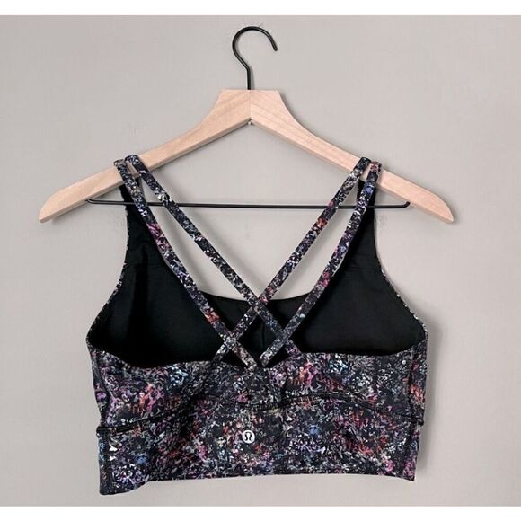 Lululemon Energy Longline Bra Floral Spray size 4 Strappy Criss Cross - Picture 5 of 8